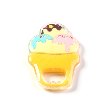 cute ice cream shaped baby silicone teether